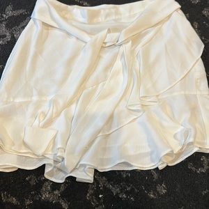 Topshop Petite White Tie Skirt Size 8 BNWT
